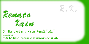 renato kain business card